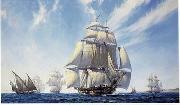 unknow artist Seascape, boats, ships and warships. 98 oil painting reproduction